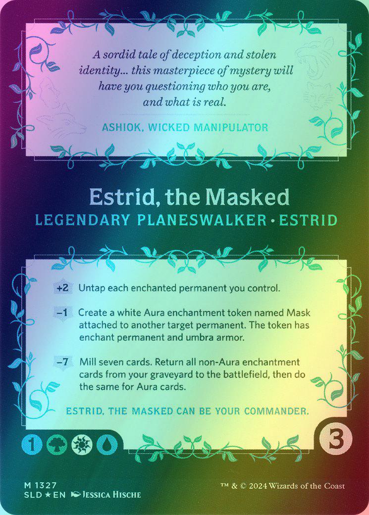 Estrid, the Masked // Estrid, the Masked [1327] [Borderless] [The Fairest Drop of All] [Secret Lair Drop] [Foil]