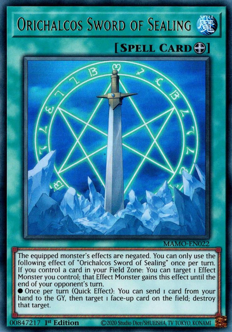 Orichalcos Sword of Sealing - MAMO-EN022 - Ultra Rare - 1st Edition