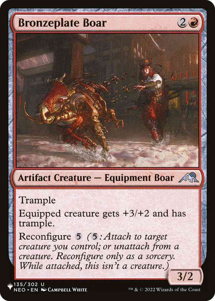 Bronzeplate Boar [NEO-135] [The List] [Non-Foil]