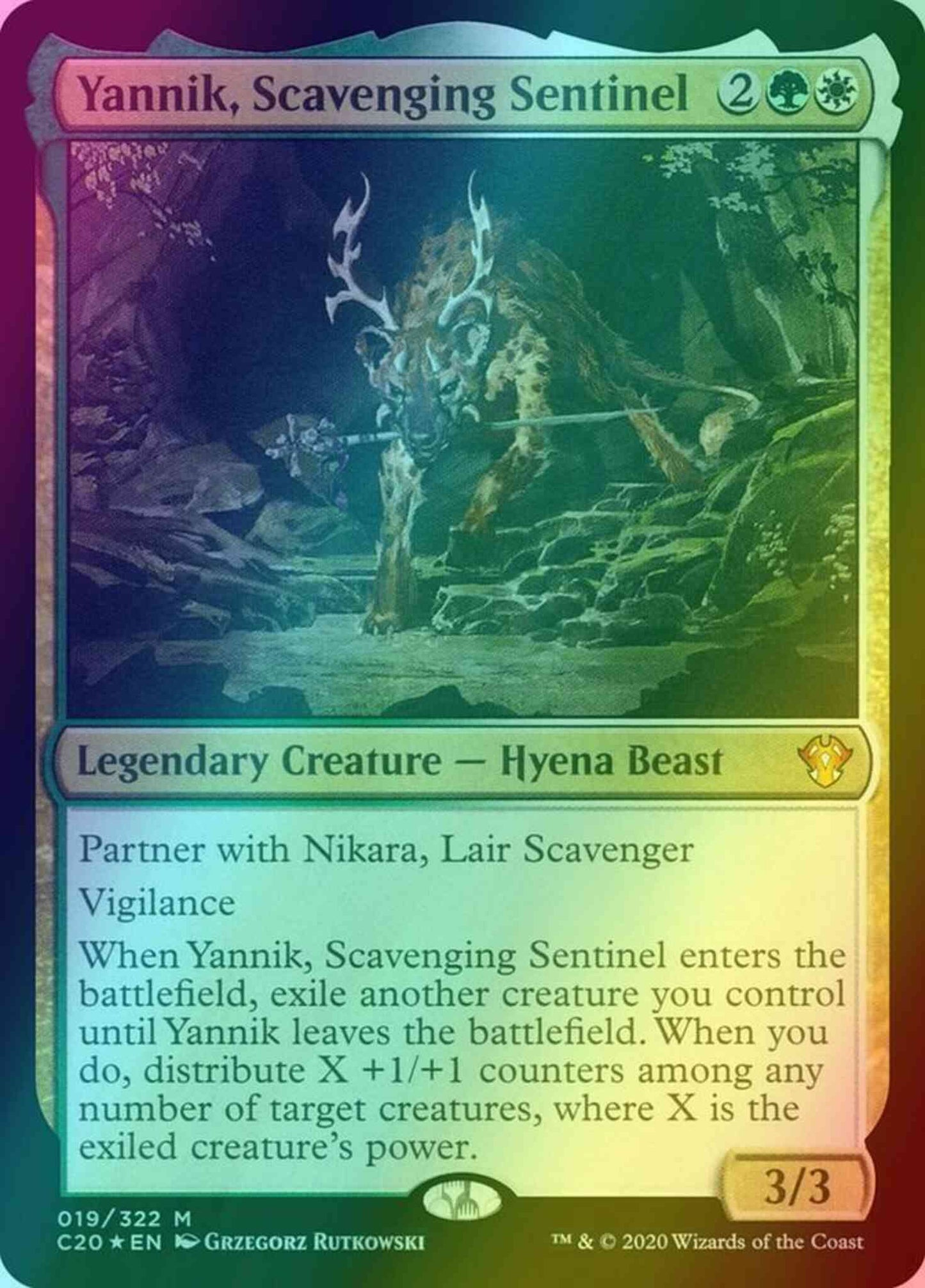 Yannik, Scavenging Sentinel [19] [Commander 2020] [Foil]