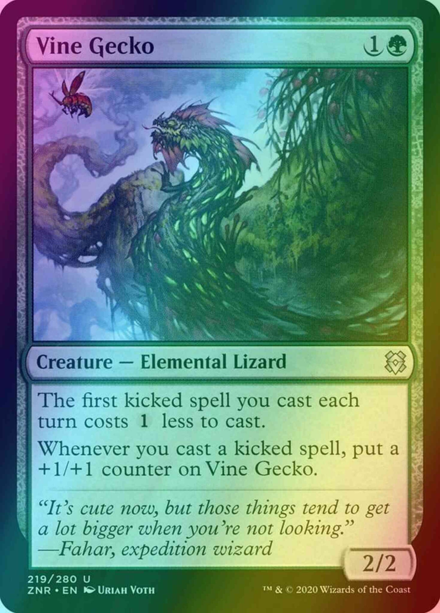 Vine Gecko [219] [Zendikar Rising] [Foil]