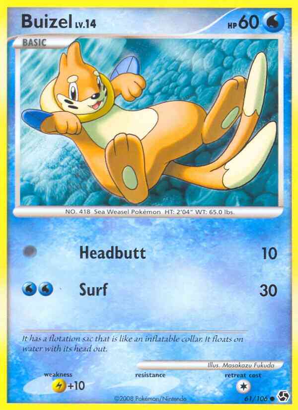 Buizel - 61/106 - Common [dp4-61] [Reverse Holo]