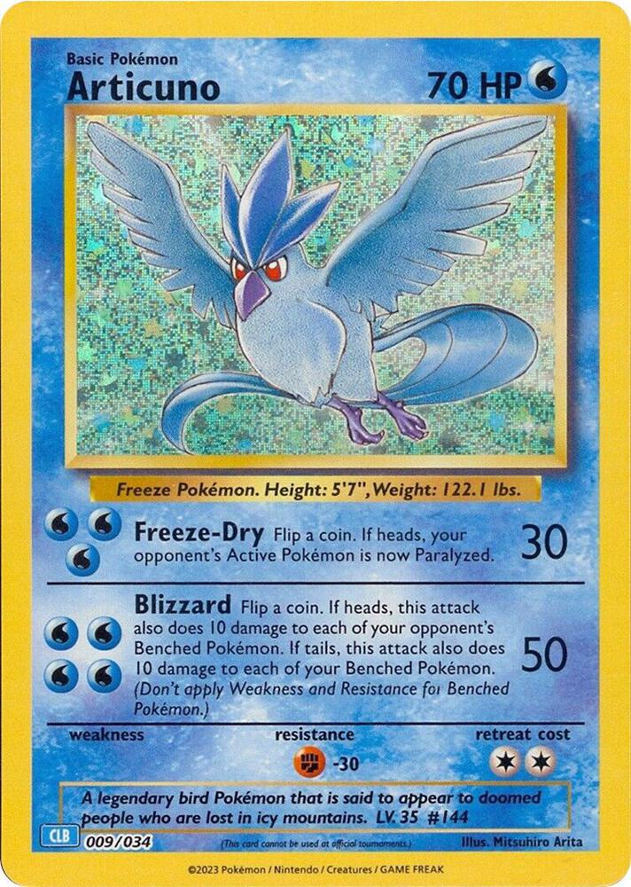 Articuno - 009/034 - Promo - CLB [tcgc-CLB009] [Holo]
