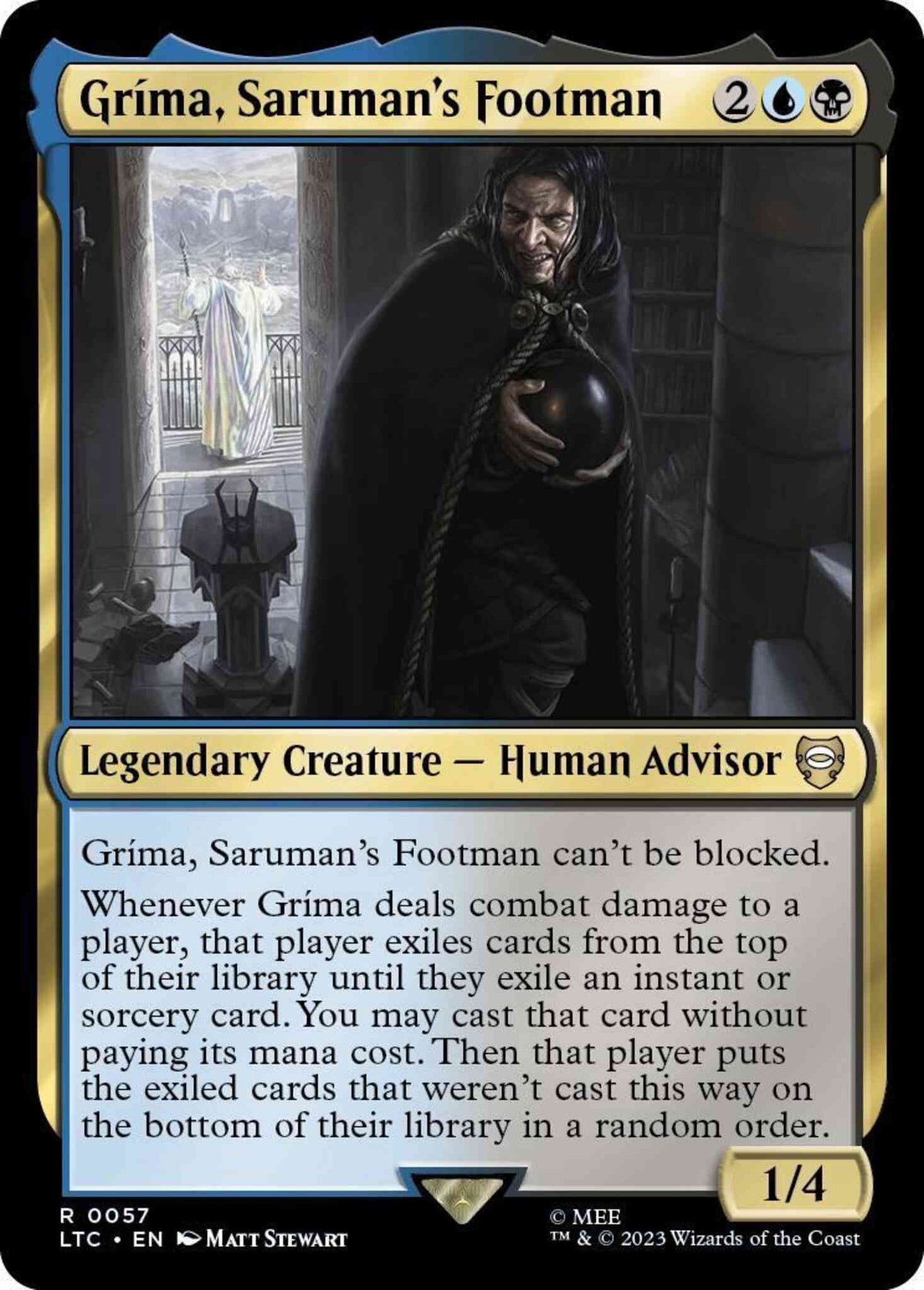 Gríma, Saruman's Footman [57] [The Lord of the Rings: Tales of Middle-earth: Commander] [Non-Foil]