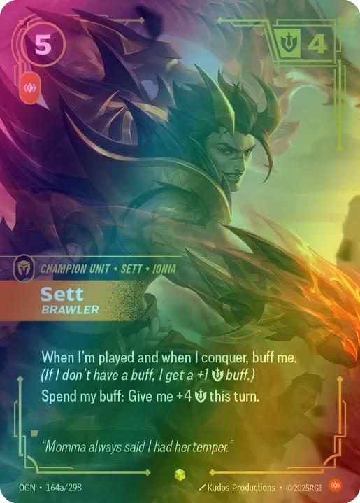 Sett - Brawler (Alternate Art) - 164a/298 [Origins] [Foil]