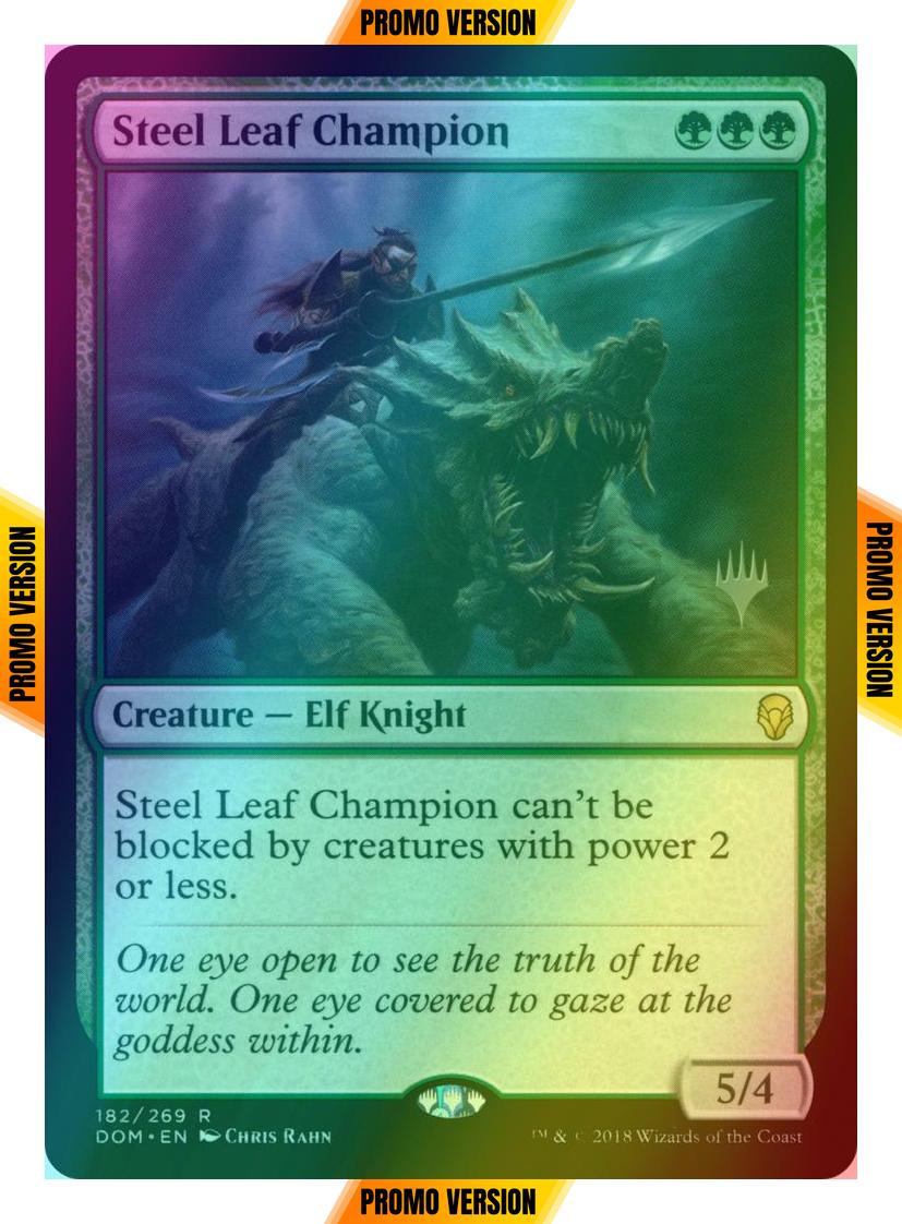 Steel Leaf Champion [182p] [Promo Pack] [Dominaria Promos] [Foil]