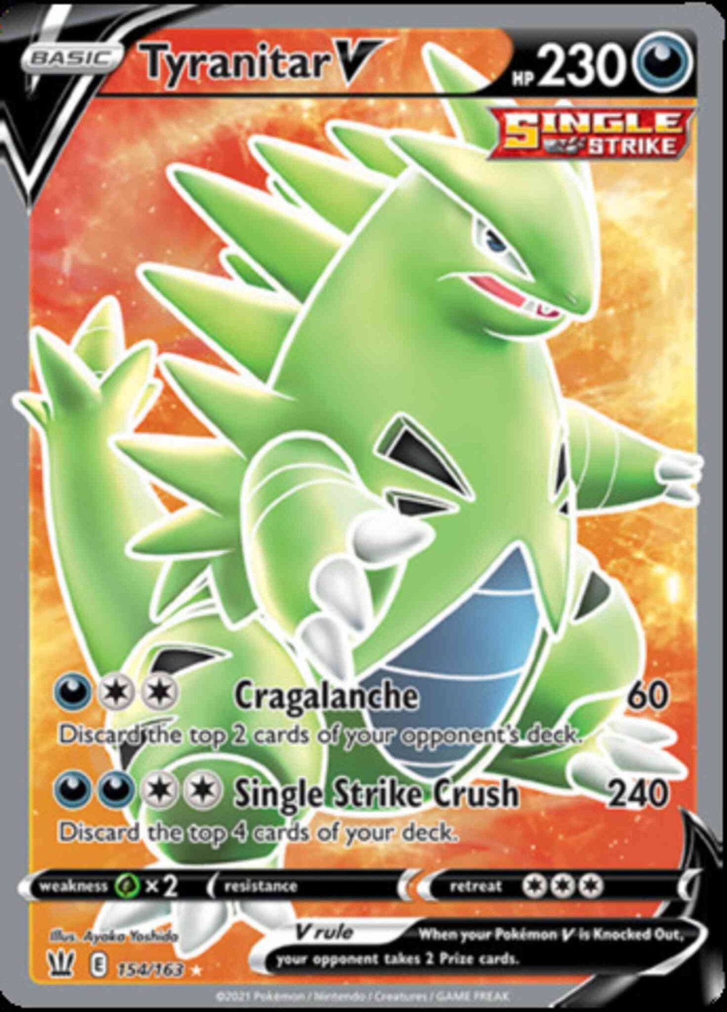 Tyranitar V - 154/163 - Rare Ultra [swsh5-154] [Ultra]