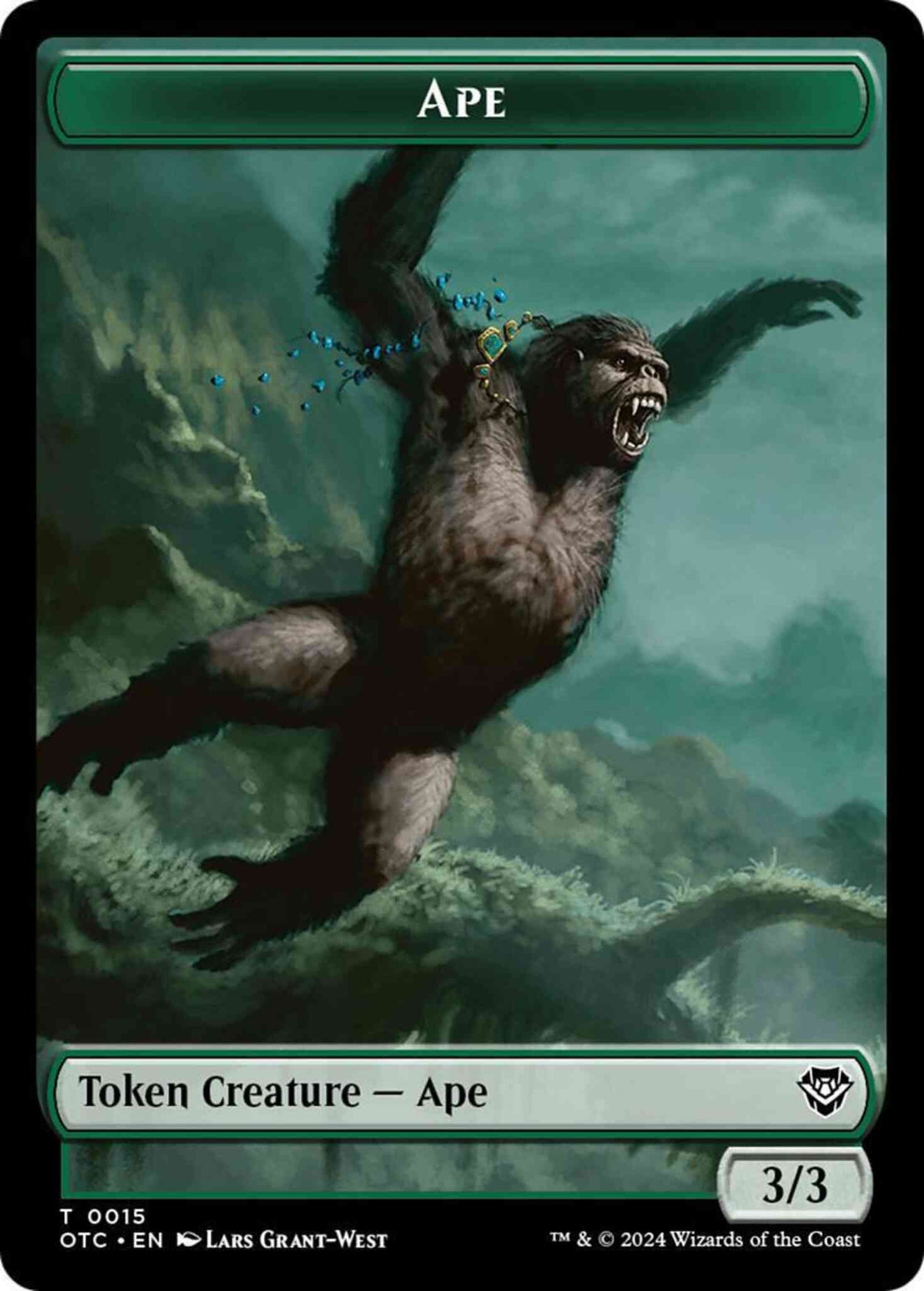 Ape Token (15) // Shark Token (06) [Outlaws of Thunder Junction: Commander: Tokens] [Non-Foil]