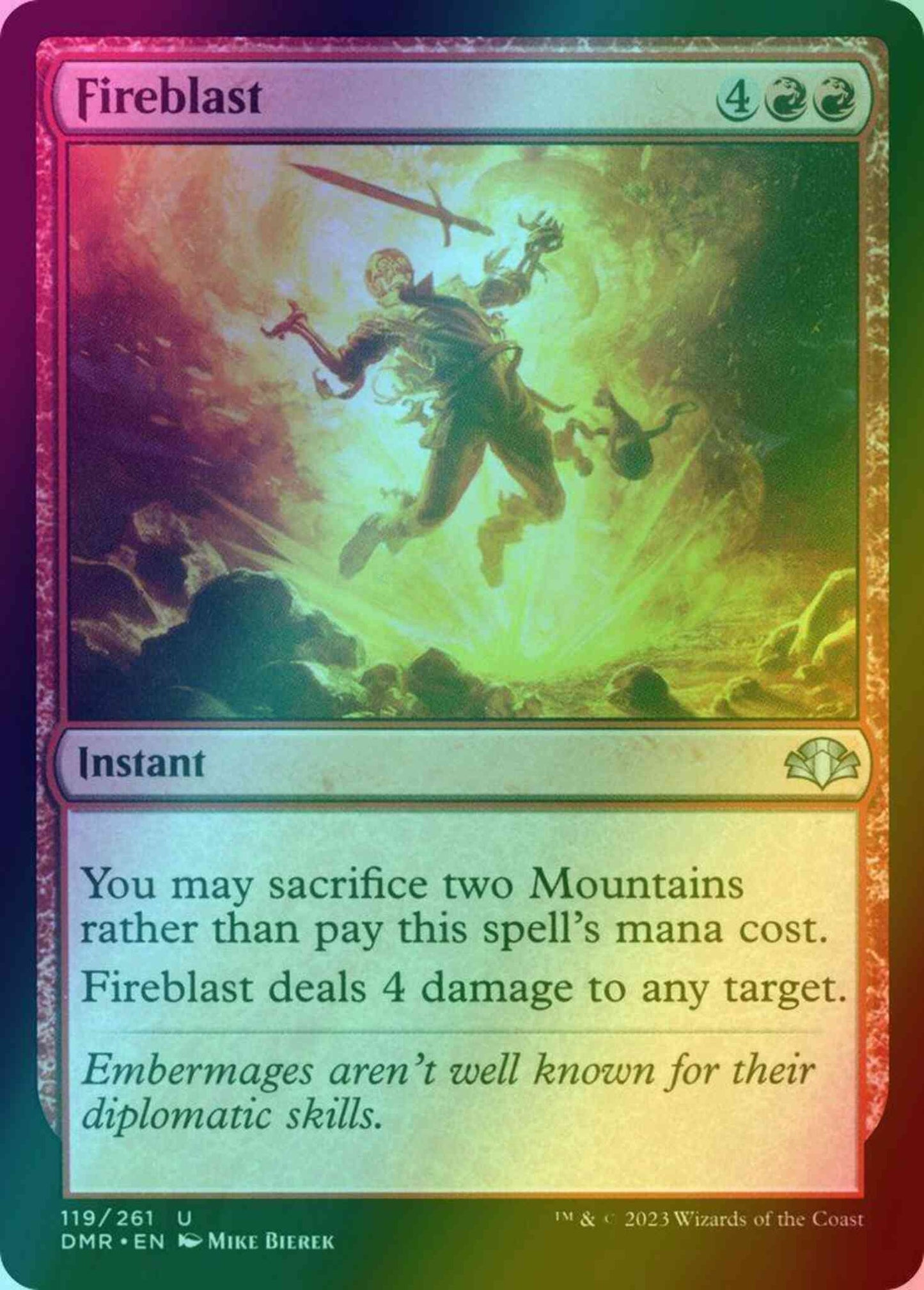 Fireblast [119] [Dominaria Remastered] [Foil]