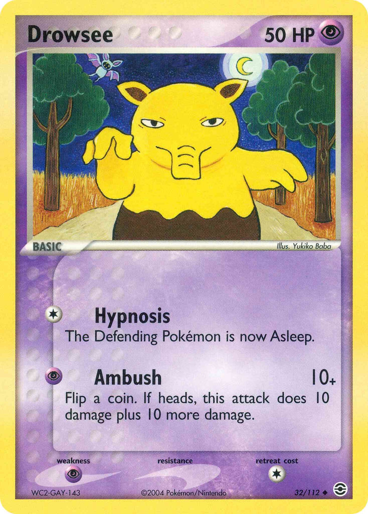 Drowzee - 32/112 - Uncommon [ex6-32] [Reverse Holo]