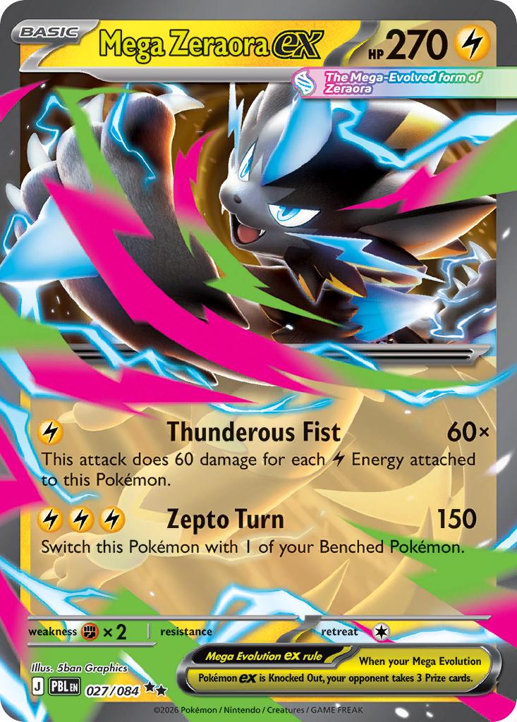 Mega Zeraora ex - 027/084 - Double Rare [me05-027] [Ultra]