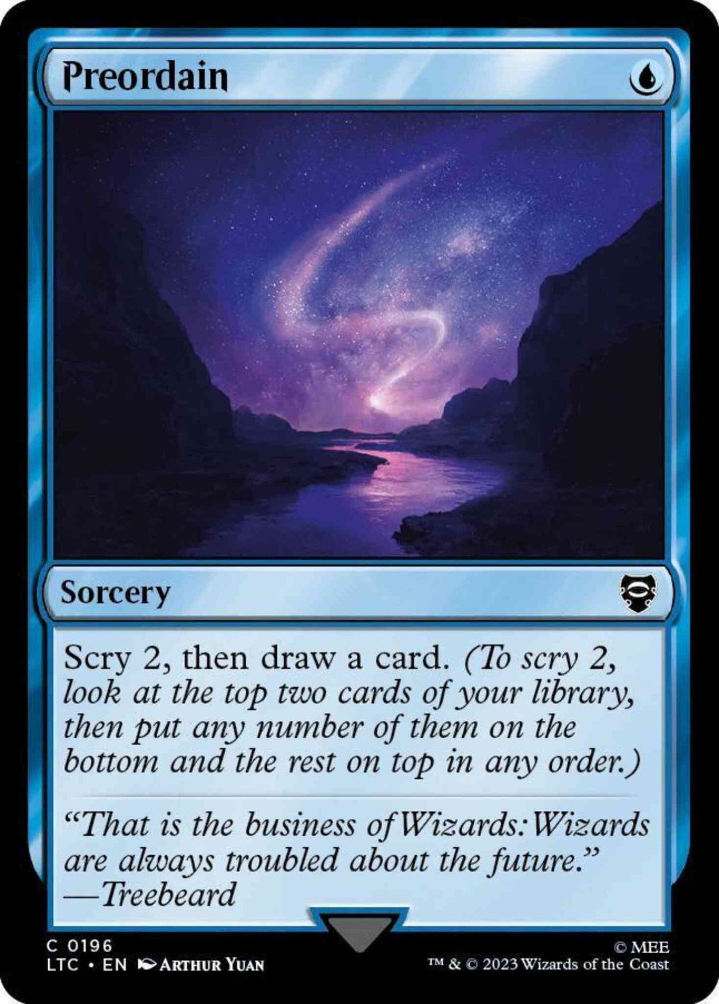 Preordain [196] [The Lord of the Rings: Tales of Middle-earth: Commander] [Non-Foil]