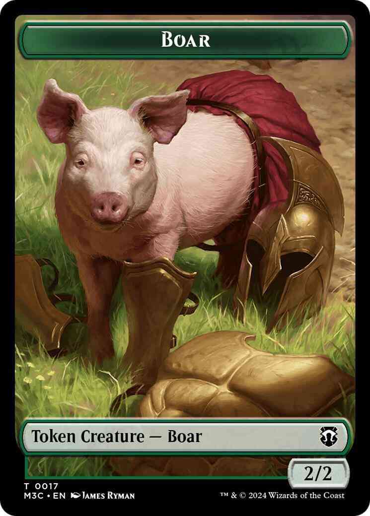 Boar Token (17) // Forest Dryad Token (19) [Modern Horizons 3: Commander: Tokens] [Ripple Foil/Non-Foil]