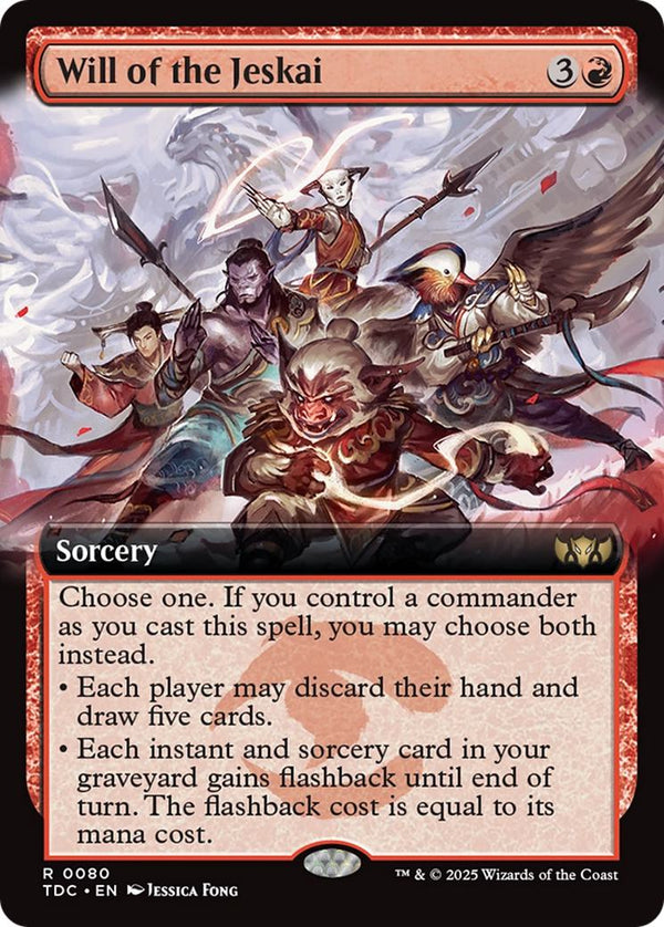 Will of the Jeskai [80] [Extended Art] [Tarkir: Dragonstorm: Commander] [Non-Foil]
