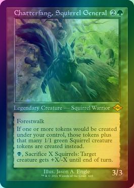 Chatterfang, Squirrel General [410] [Retro Frame] [Modern Horizons 2] [Foil]