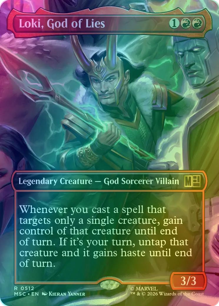 Loki, God of Lies [512] [Borderless] [Scene] [Marvel Super Heroes: Commander] [Foil]