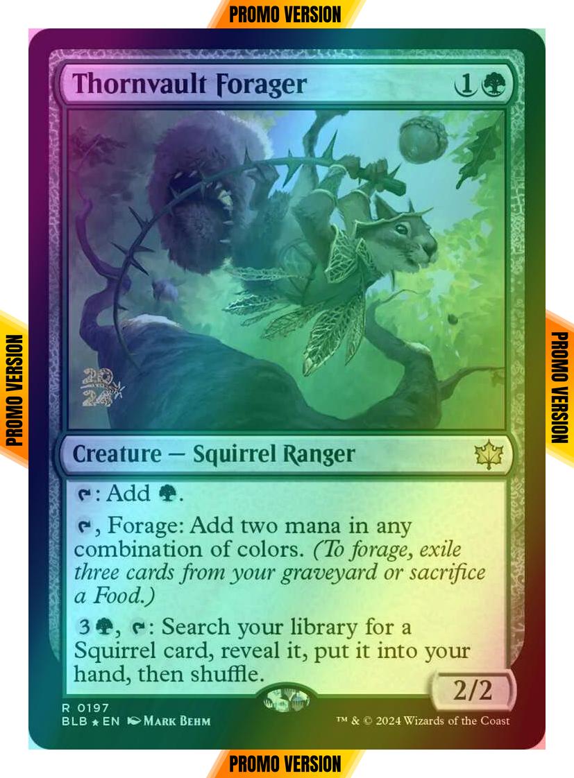 Thornvault Forager [197s] [Prerelease] [Bloomburrow: Promos] [Foil]