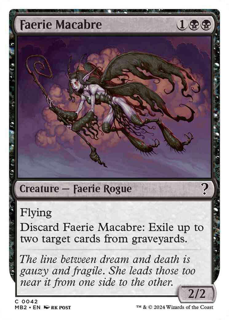 Faerie Macabre [42] [White Border] [Mystery Booster 2] [Non-Foil]