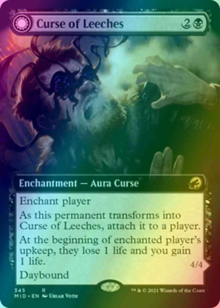 Curse of Leeches // Leeching Lurker [345] [Extended Art] [Innistrad:  Midnight Hunt] [Foil] – Face to Face Games