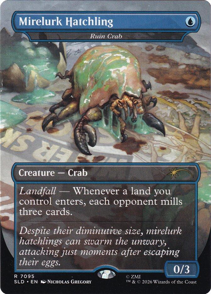 Mirelurk Hatchling - Ruin Crab [7095] [Borderless] [Fallout: Rad] [Secret Lair Drop] [Non-Foil]