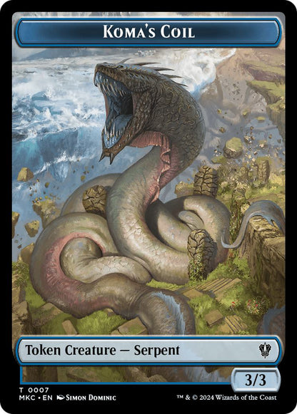Drake Token (06) // Koma's Coil Token (07) [Murders at Karlov Manor: Commander: Tokens] [Non-Foil]
