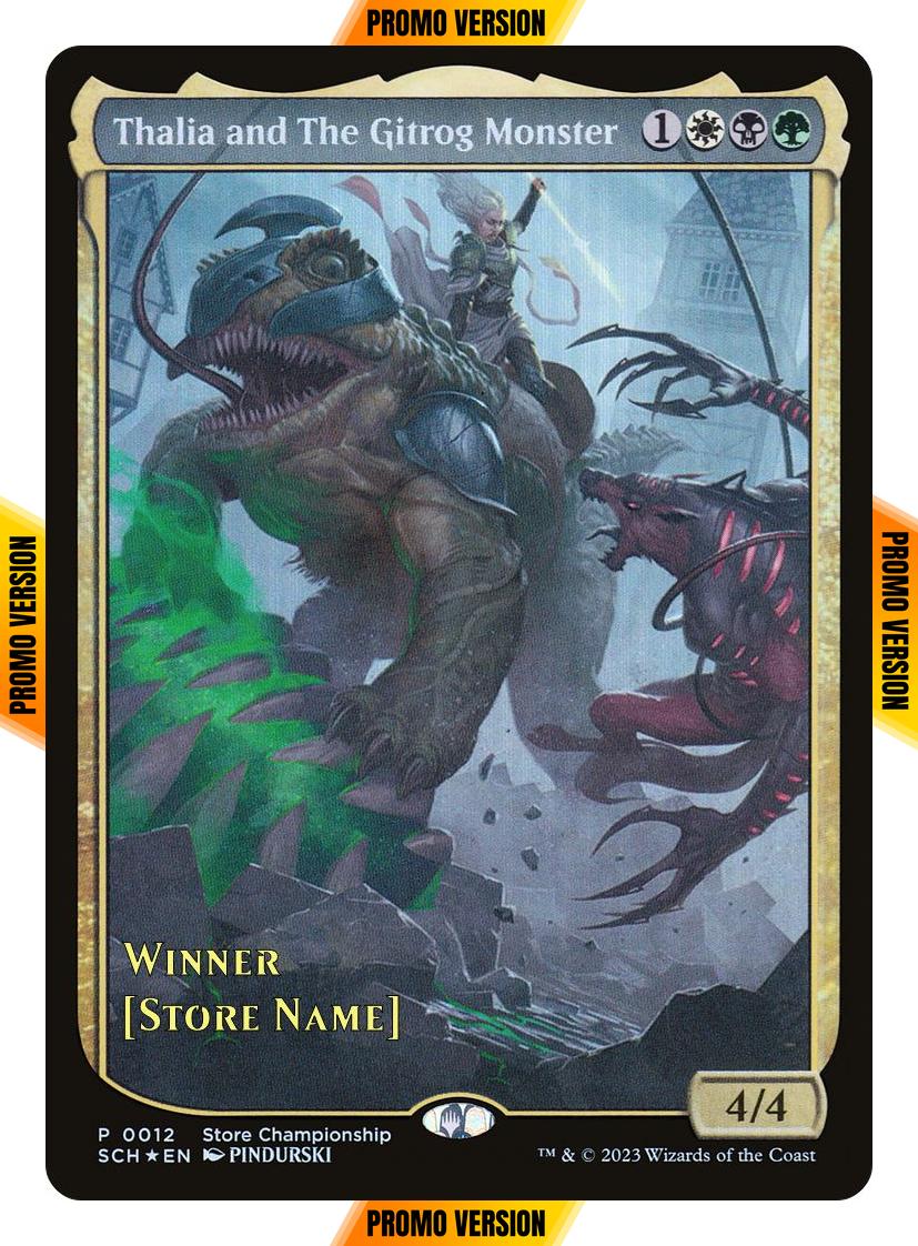 Thalia and The Gitrog Monster - Store Stamp [12] [Textless] [Store Championships] [Non-Foil]