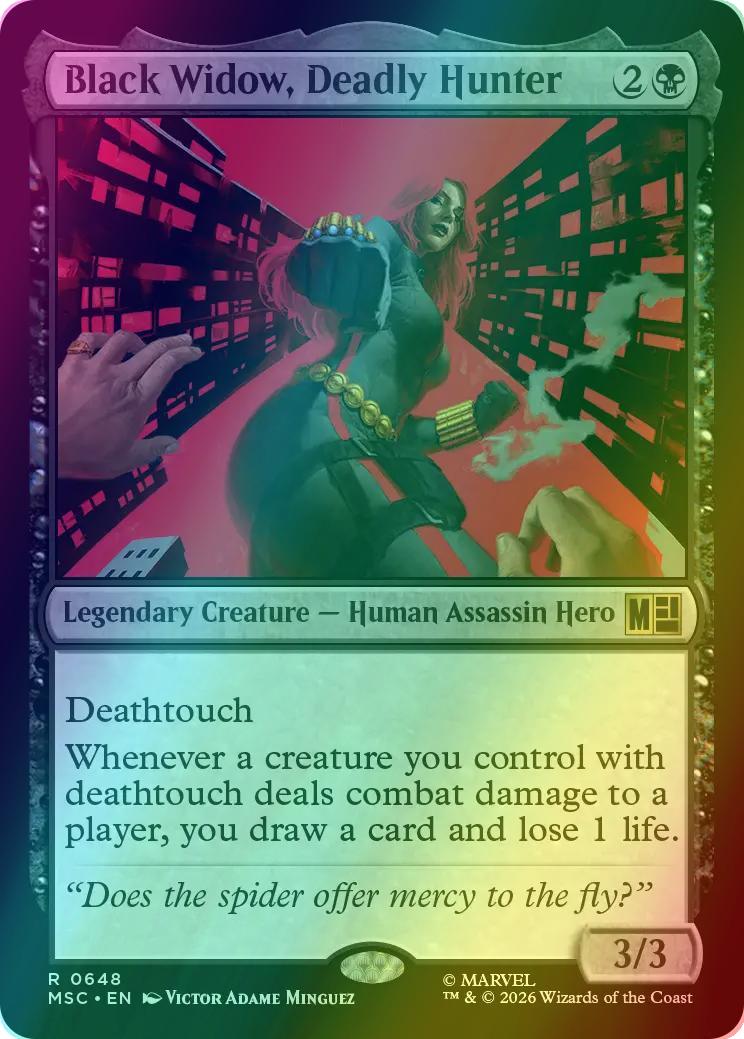 Black Widow, Deadly Hunter [648] [Jumpstart] [Marvel Super Heroes: Commander] [Foil]