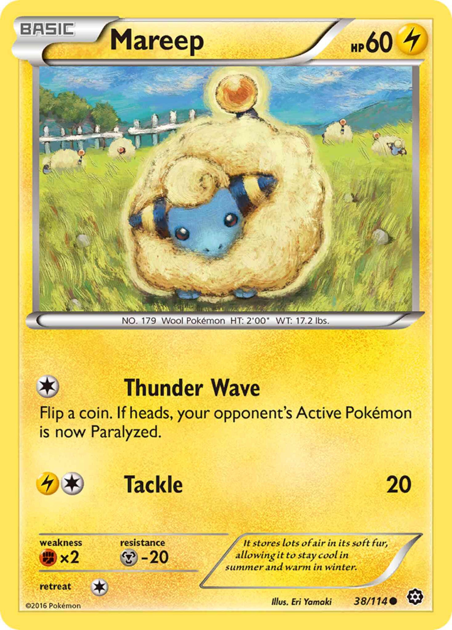 Mareep - 38/114 - Common [xy11-38] [Reverse Holo]
