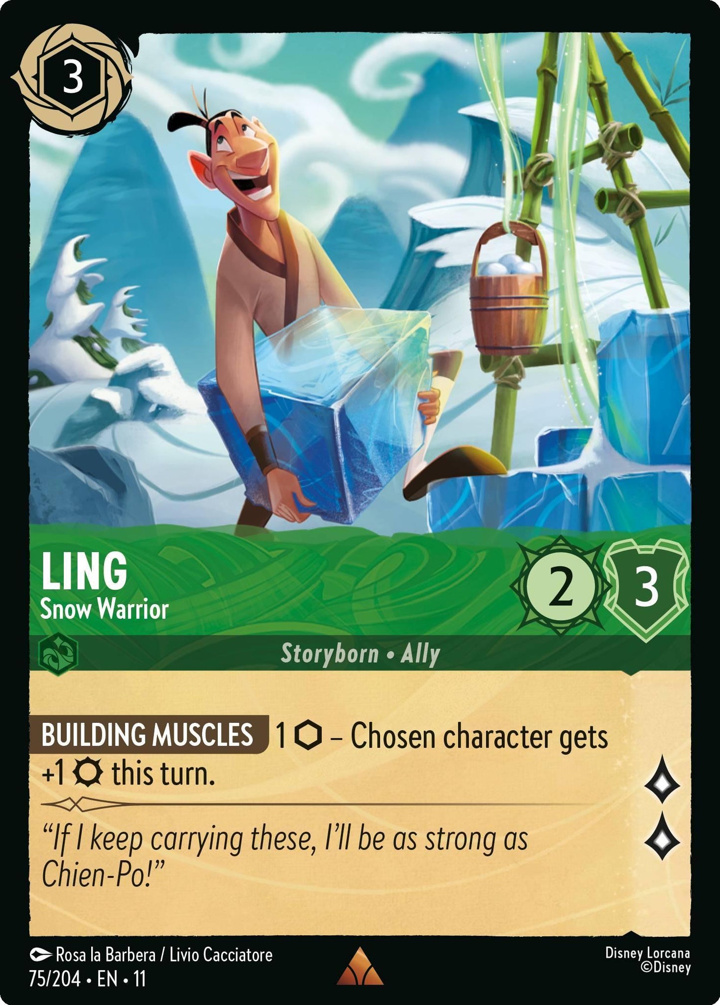 Ling - Snow Warrior - 75/204 [Winterspell] [Non-Foil]