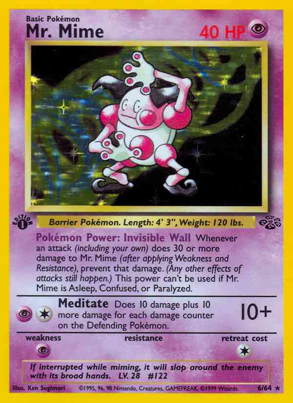 Mr. Mime - 6/64 - Rare - 1st Edition [base2-6] [Holo]