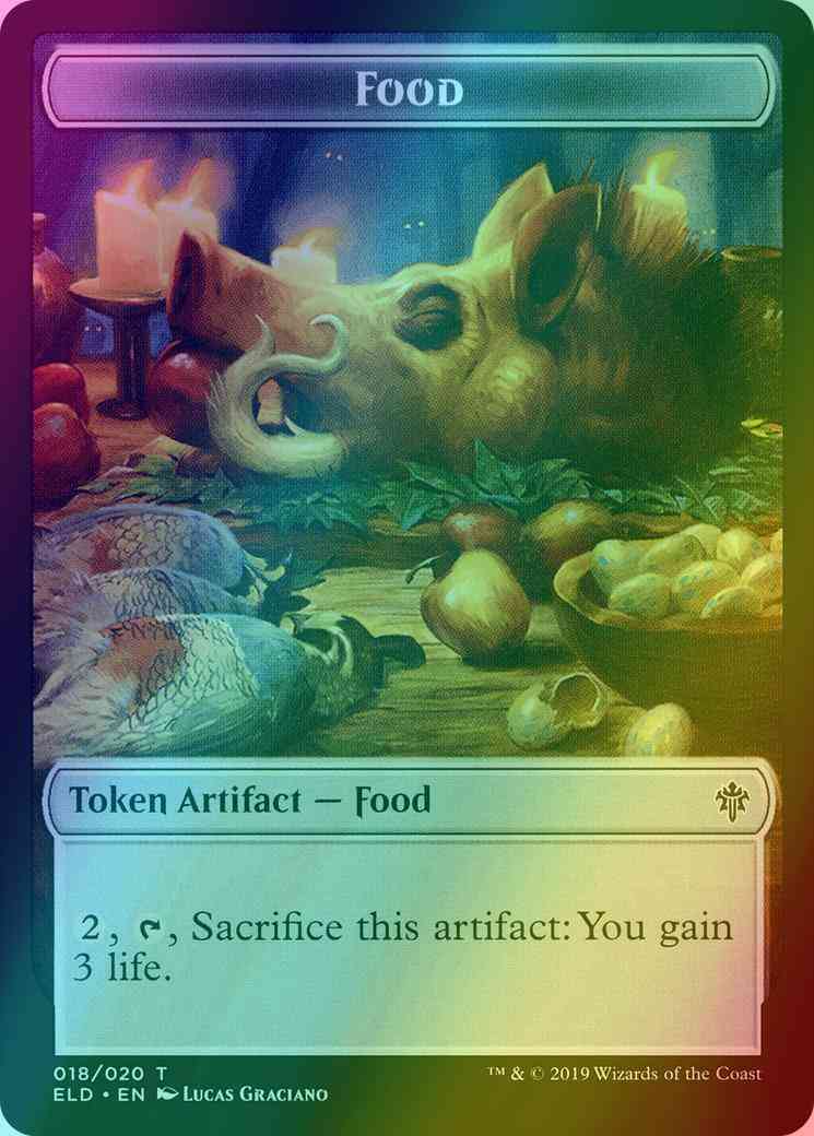 Food Token (18) // Human Warrior Token (13) [Throne of Eldraine Tokens] [Foil]