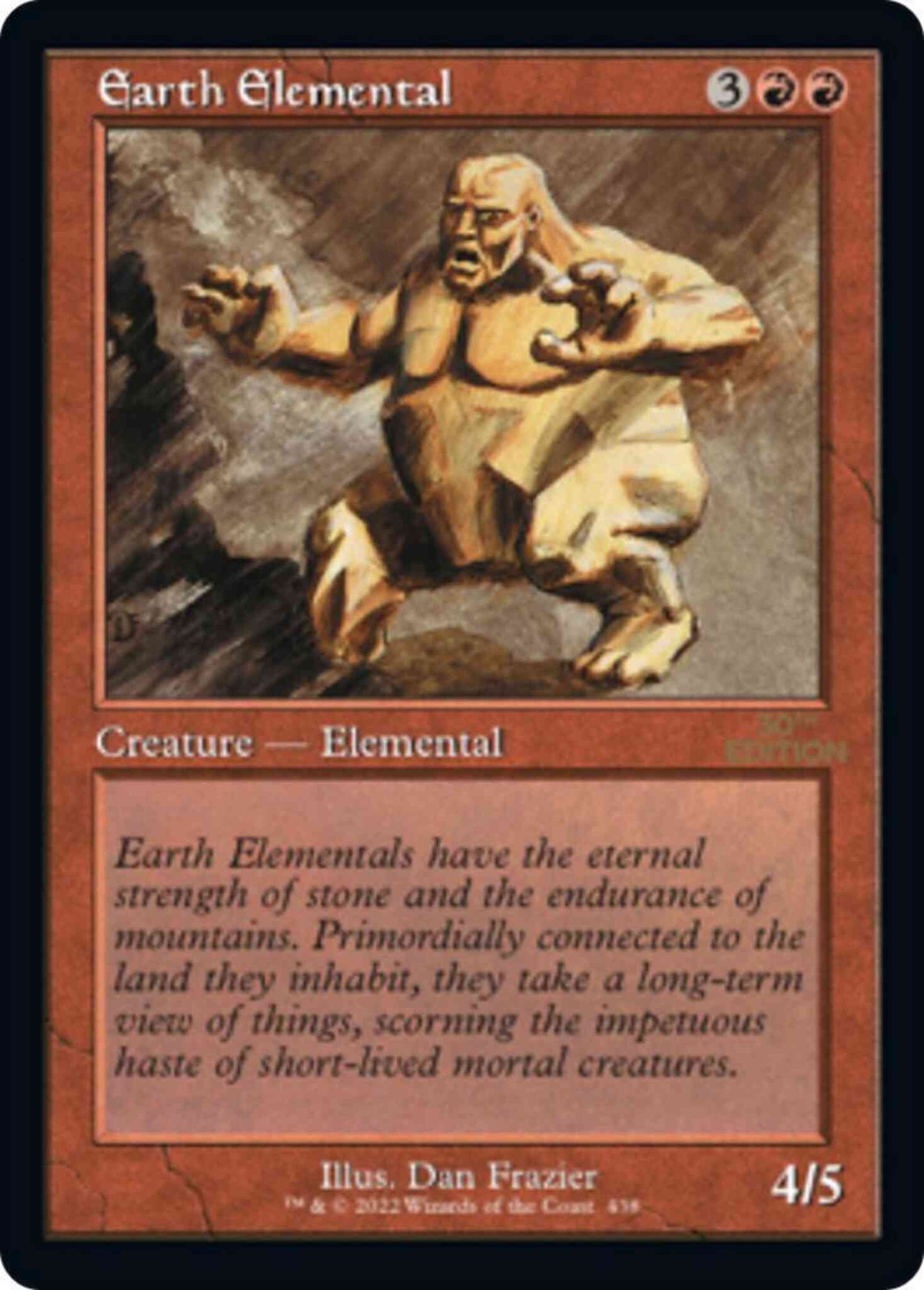 Earth Elemental [438] [Retro Frame] [30th Anniversary Edition] [Non-Foil]