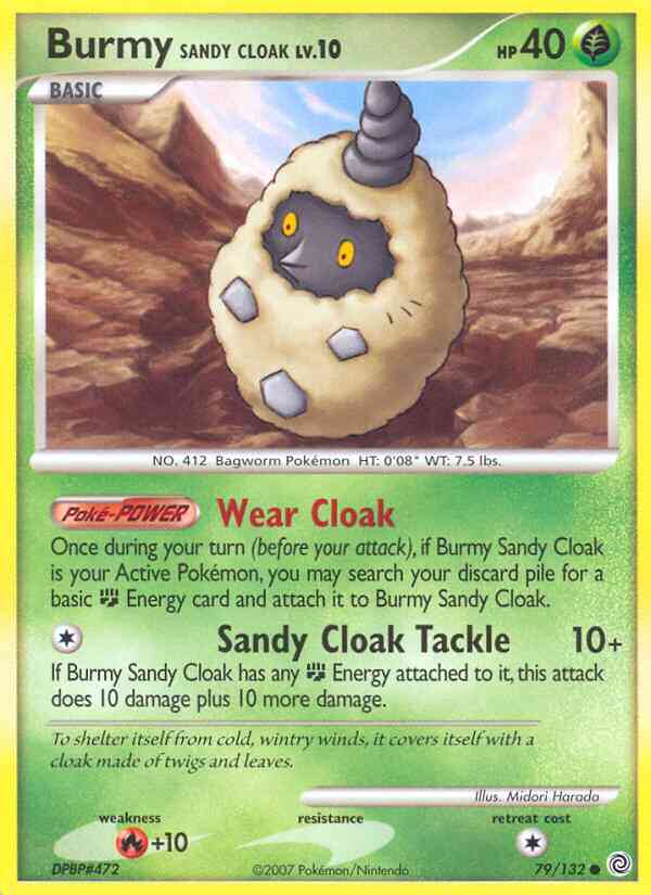 Burmy Sandy Cloak - 79/132 - Common [dp3-79] [Reverse Holo]
