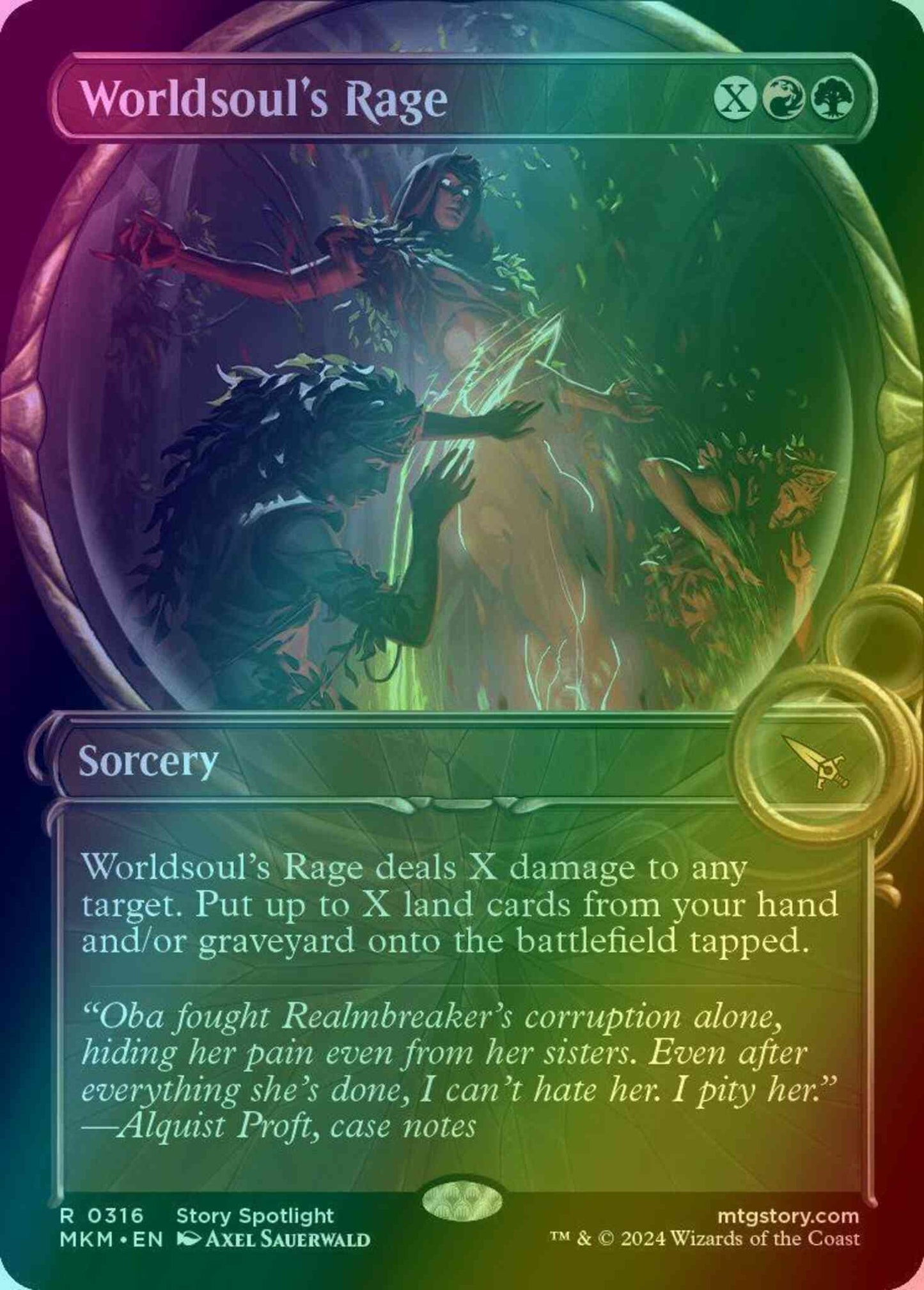 Worldsoul's Rage [316] [Magnified Showcase] [Murders at Karlov Manor] [Foil]