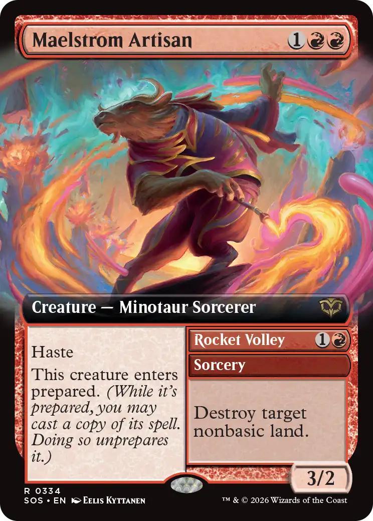 Maelstrom Artisan // Rocket Volley [334] [Extended Art] [Secrets of Strixhaven] [Non-Foil]