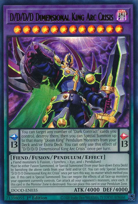 D/D/D/D Dimensional King Arc Crisis - DOOD-EN035 - Ultra Rare - 1st Edition