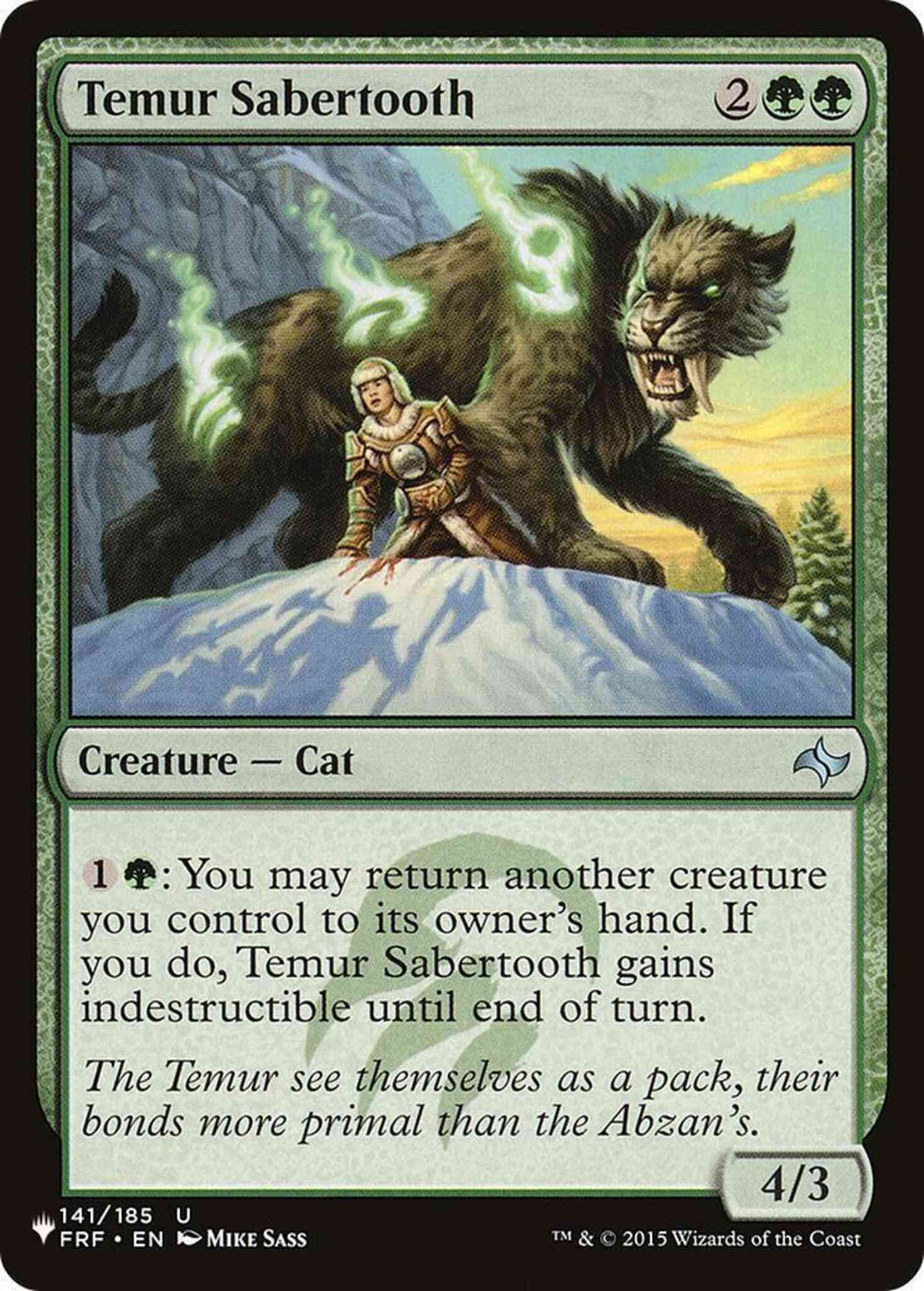Temur Sabertooth [FRF-141] [The List] [Non-Foil]