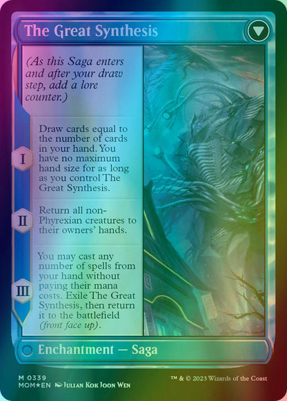 Jin-Gitaxias // The Great Synthesis - Serial Numbered [339] [Borderless] [March of the Machine] [Foil]
