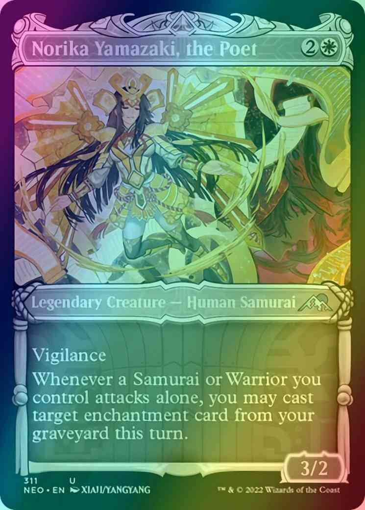 Norika Yamazaki, the Poet [311] [Samurai Showcase] [Kamigawa: Neon Dynasty] [Foil]