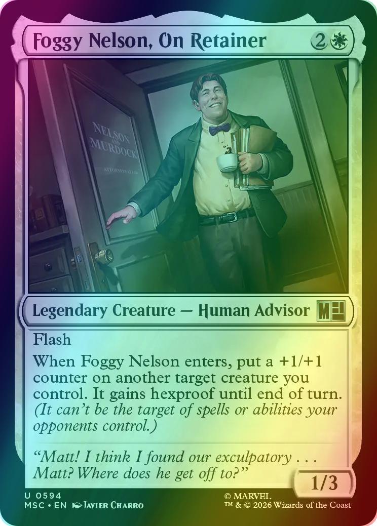Foggy Nelson, On Retainer [594] [Jumpstart] [Marvel Super Heroes: Commander] [Foil]