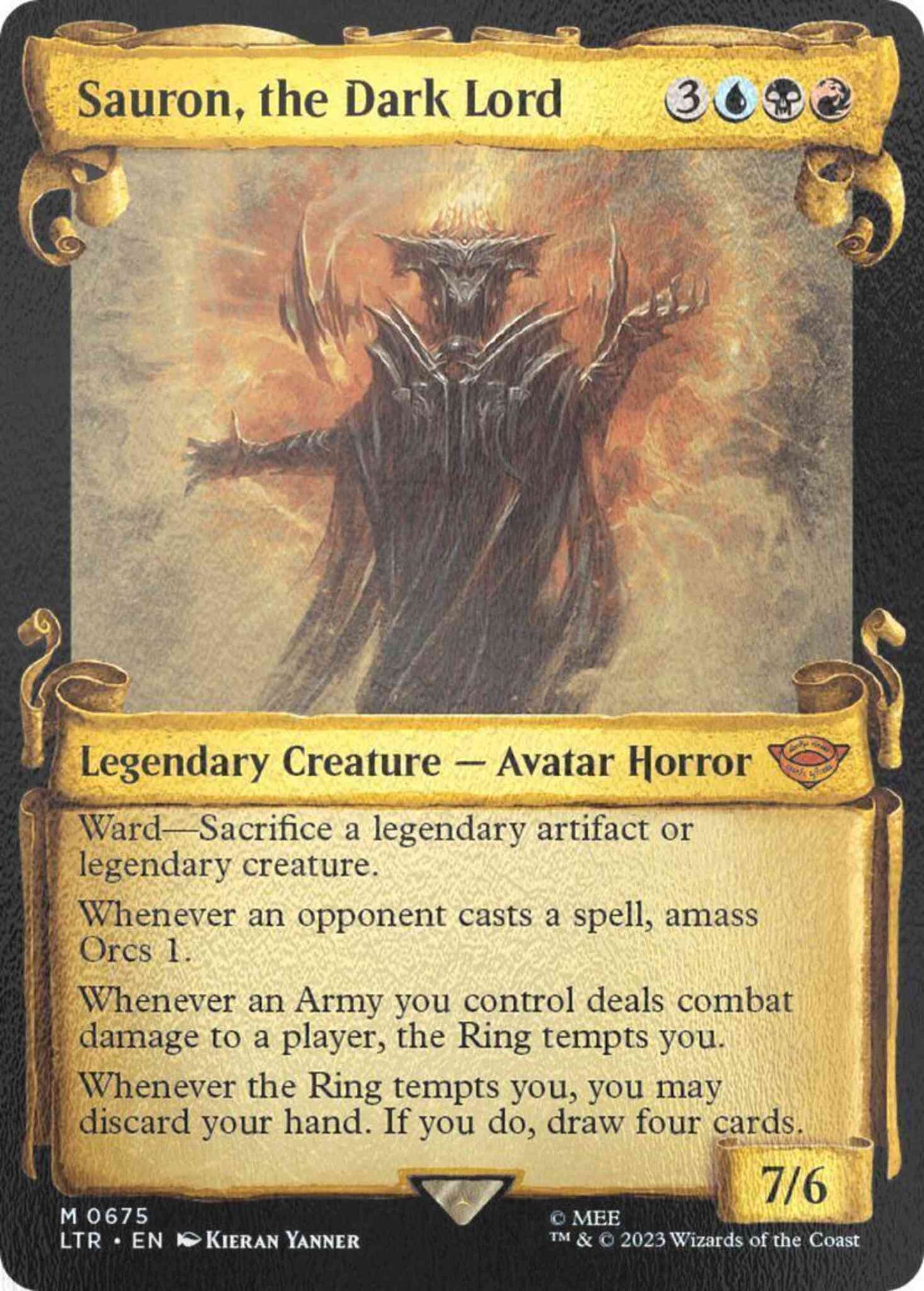 Sauron, the Dark Lord [675] [Scrolls Showcase] [The Lord of the Rings: Tales of Middle-earth] [Silver Foil]