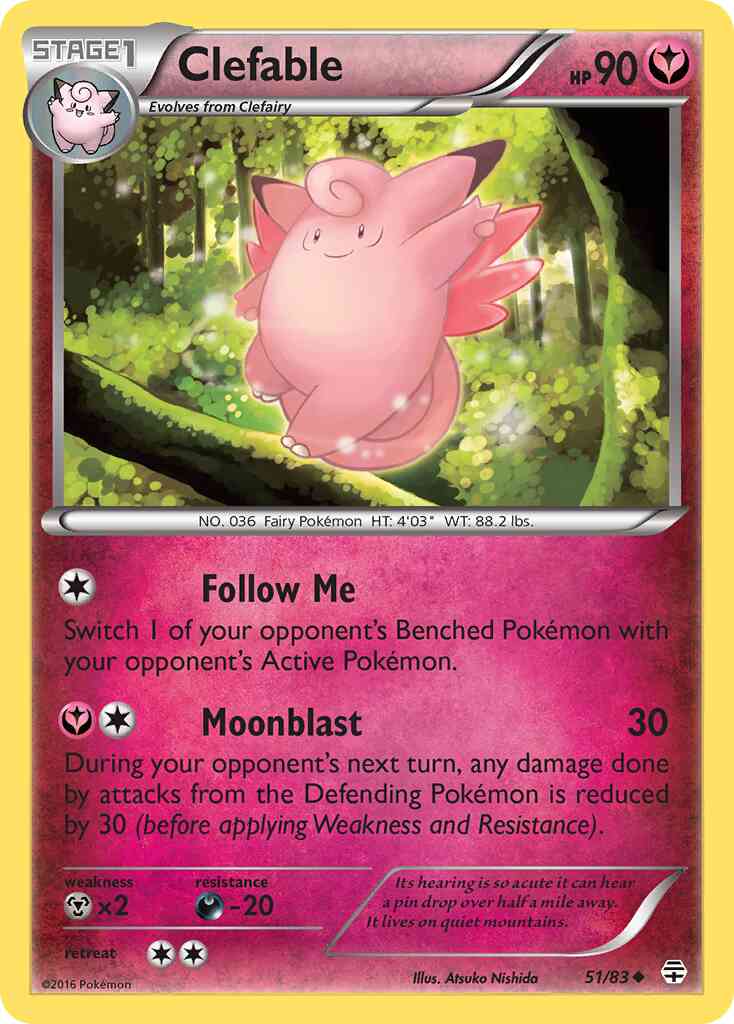 Clefable - 51/83 - Uncommon [g1-51] [Reverse Holo]