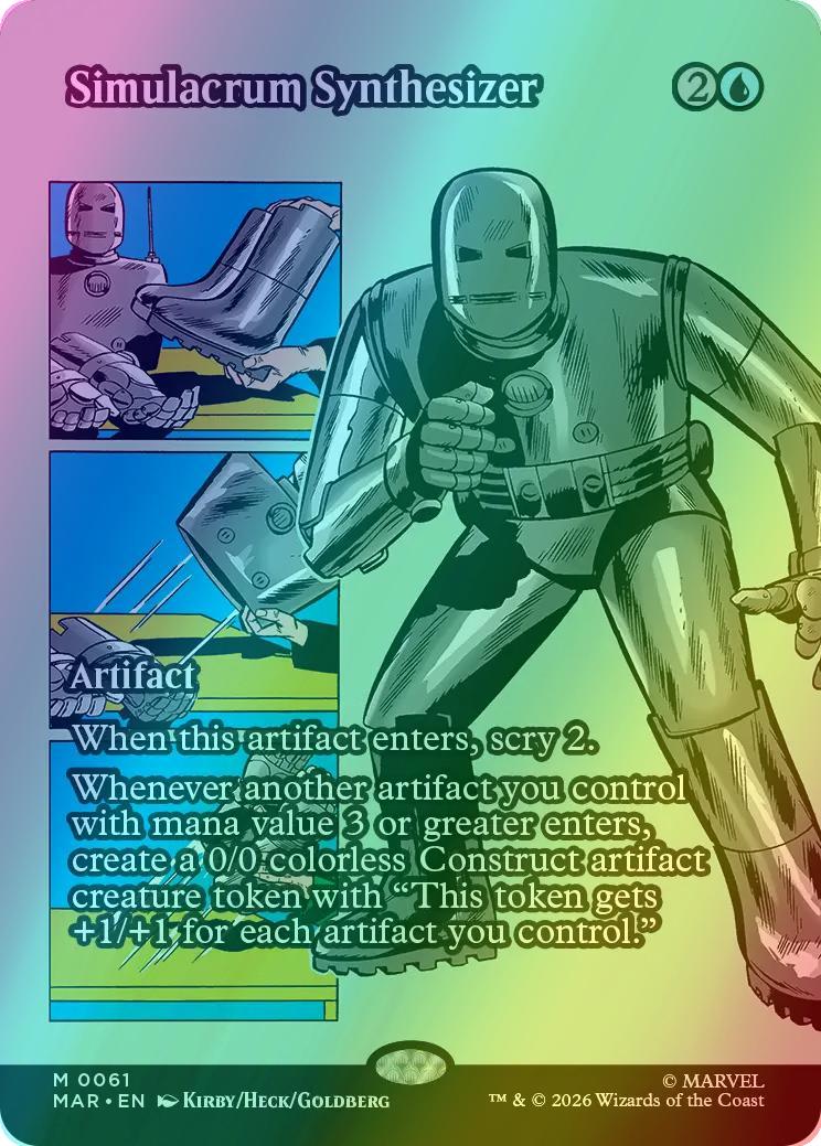 Simulacrum Synthesizer [61] [Borderless] [Source Material] [Marvel Universe] [Foil]