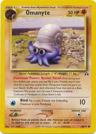 Omanyte - 60/75 - Common - Unlimited [neo2U-60] [Non-Holo]