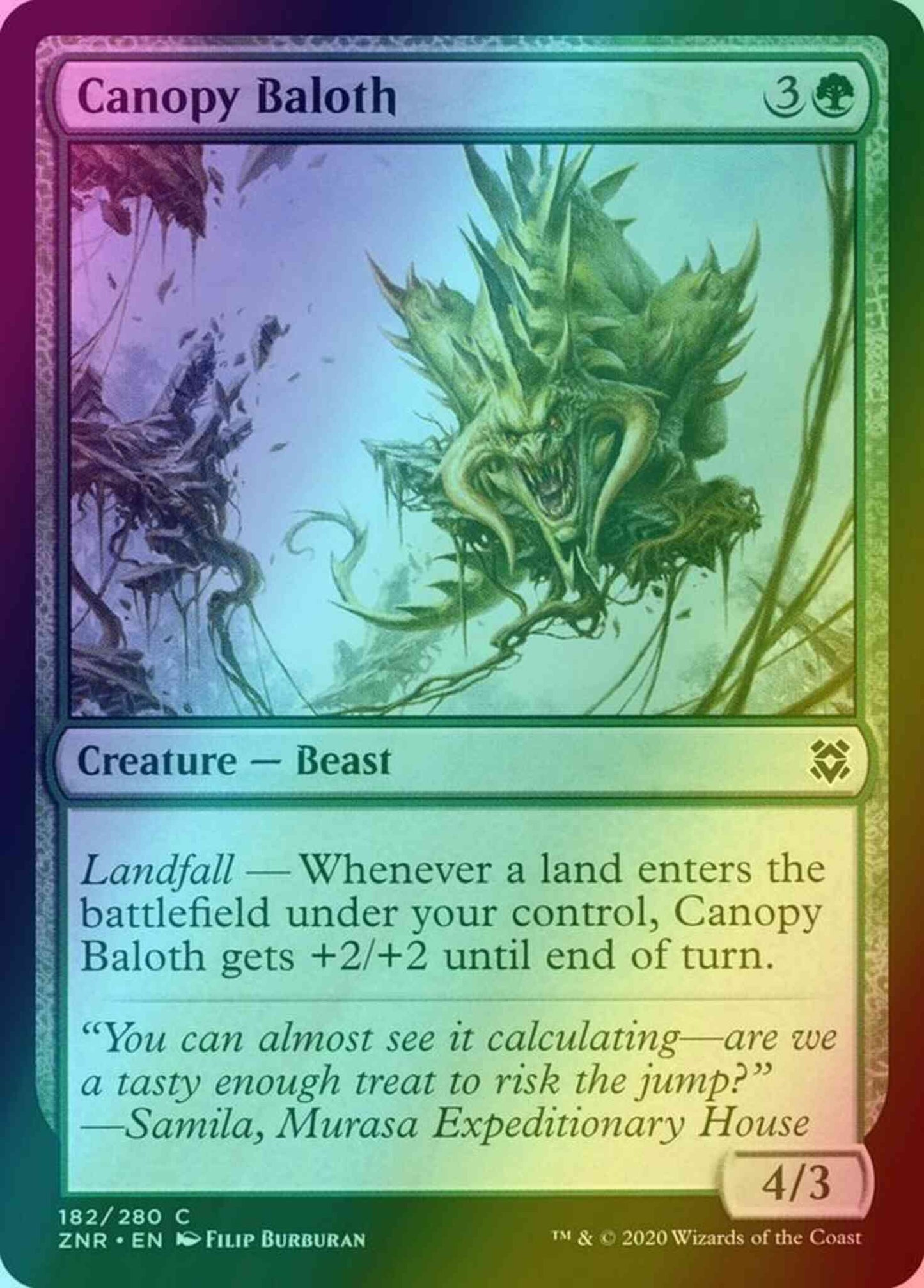 Canopy Baloth [182] [Zendikar Rising] [Foil]
