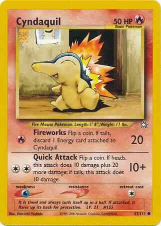 Cyndaquil - 57/111 - Common - Unlimited [neo1U-57] [Non-Holo]