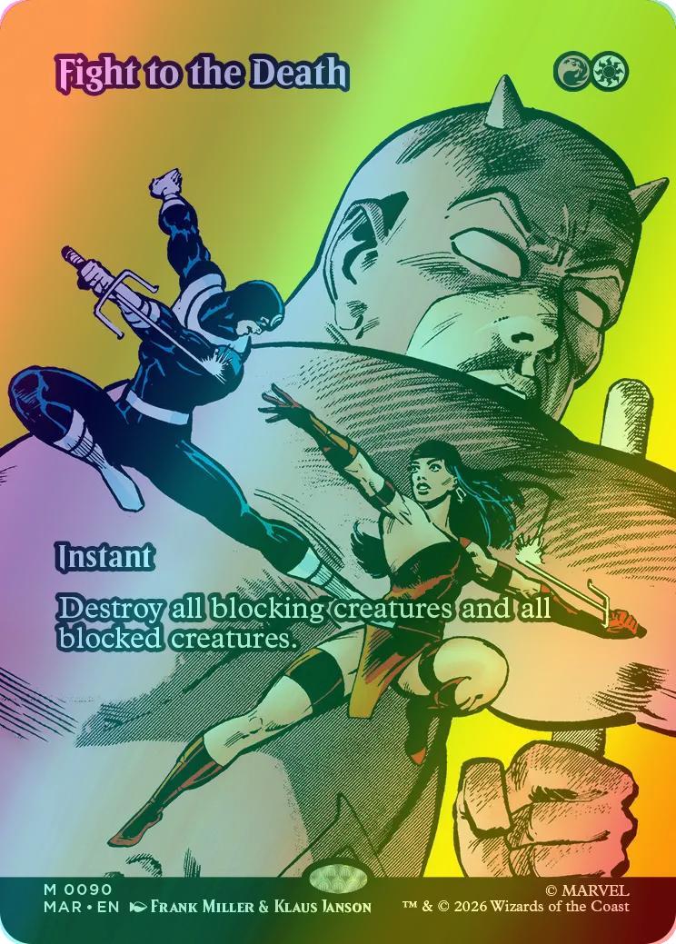 Fight to the Death [90] [Borderless] [Source Material] [Marvel Universe] [Foil]