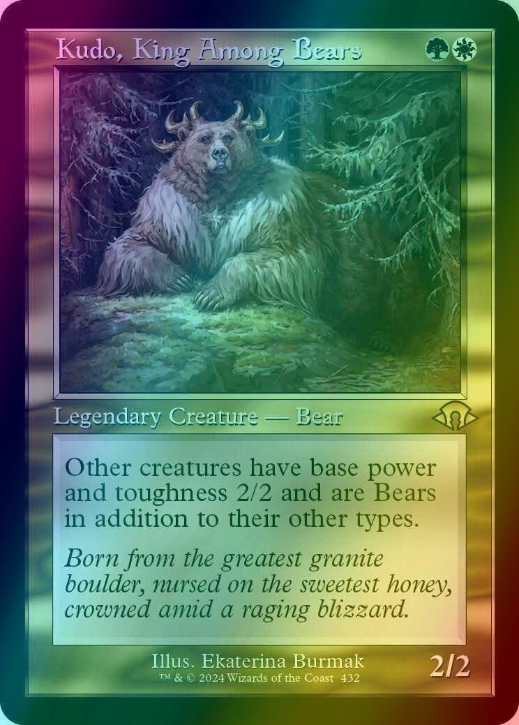 Kudo, King Among Bears [432] [Retro Frame] [Modern Horizons 3] [Foil]