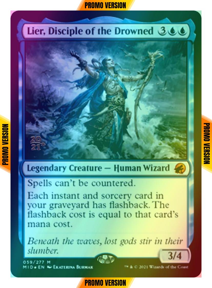 Lier, Disciple of the Drowned [Prerelease] [59s] [Innistrad: Midnight Hunt Promos] [Foil]