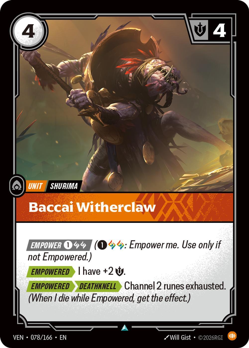 Baccai Witherclaw - 078/166 [Vendetta] [Non-Foil]